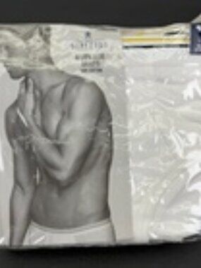 Vintage Stafford Men's 6-Pack 100% Cotton Low-Rise White Briefs Underwear Tighty